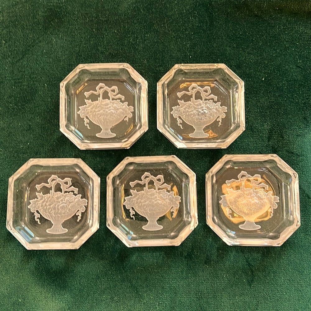 5 Crystal Salt/What Not Dishes
